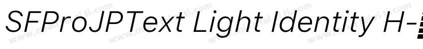 SFProJPText Light Identity H字体转换